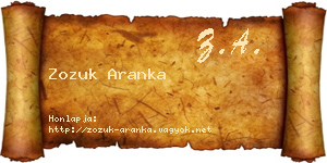 Zozuk Aranka névjegykártya