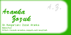 aranka zozuk business card